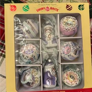 Shiny Brite Holiday Ornament Collection - Lavender and Silver
